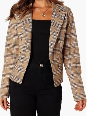 Petal & Pup Michaela Plaid Blazer Jacket